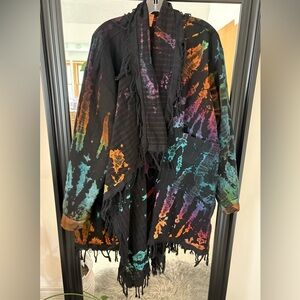 Black Tie Dye Kimono